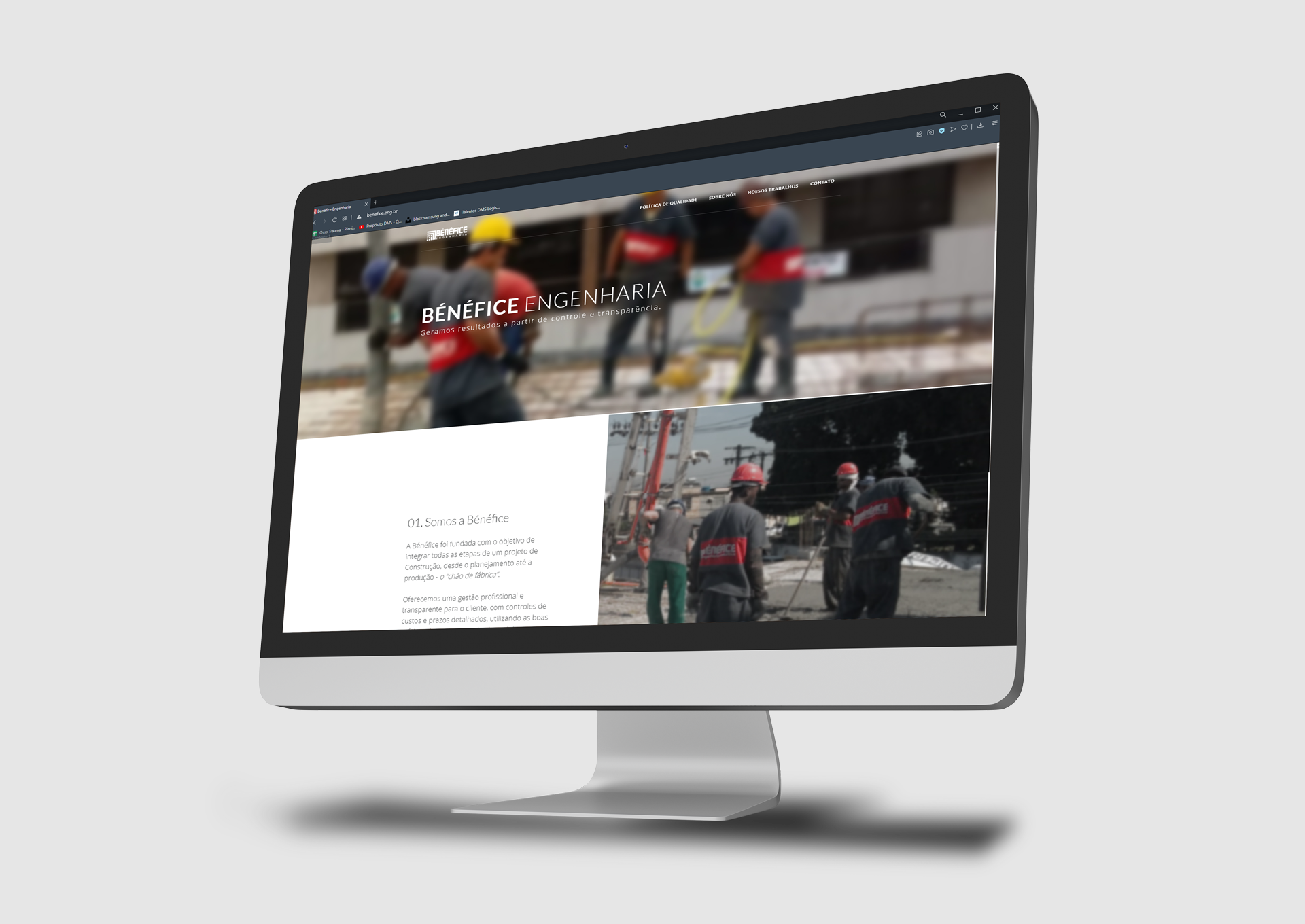 Zero2 Criativa - Bénéfice Engenharia | web design